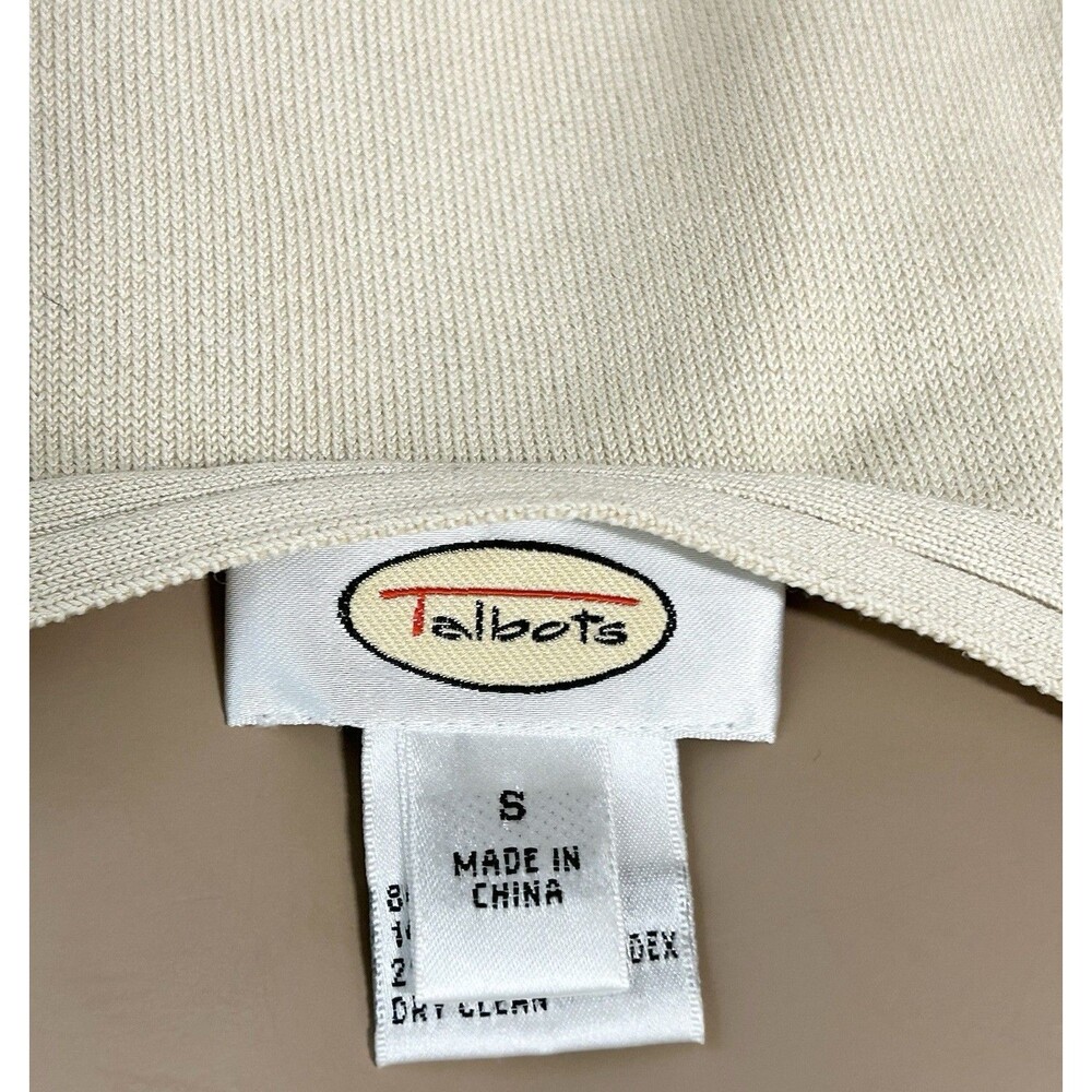 Vintage Talbots Tank Top Cami Small Beige Ivory Knit Silk Sleeveless - Picture 5 of 6